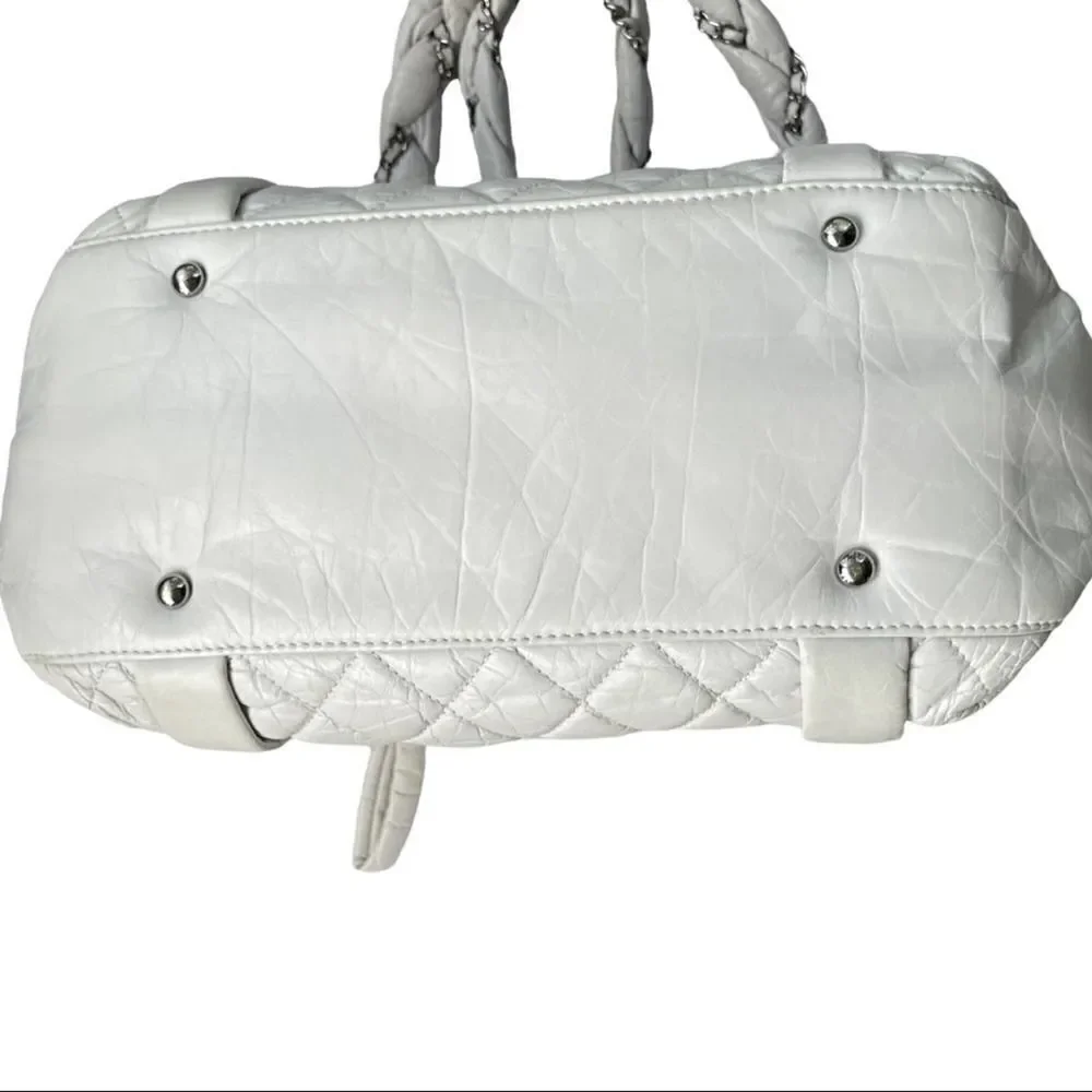 Chanel Matellase Quilted Lambskin Leather Tote Handbag